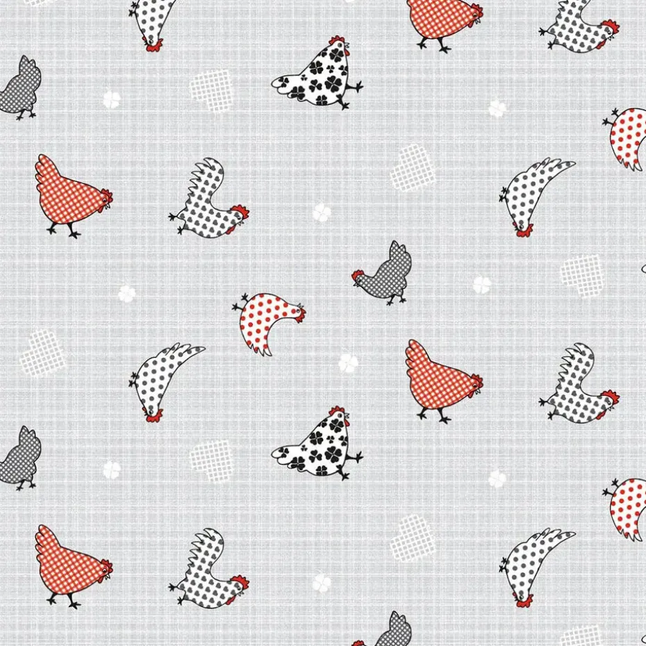 PVC Tafelzeil kippen - 140 x 200 cm