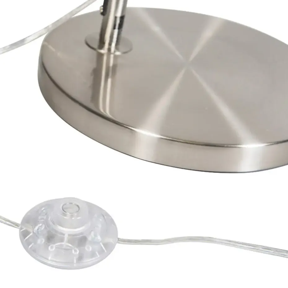 Qazqa booglampen arc-basic grijs e27