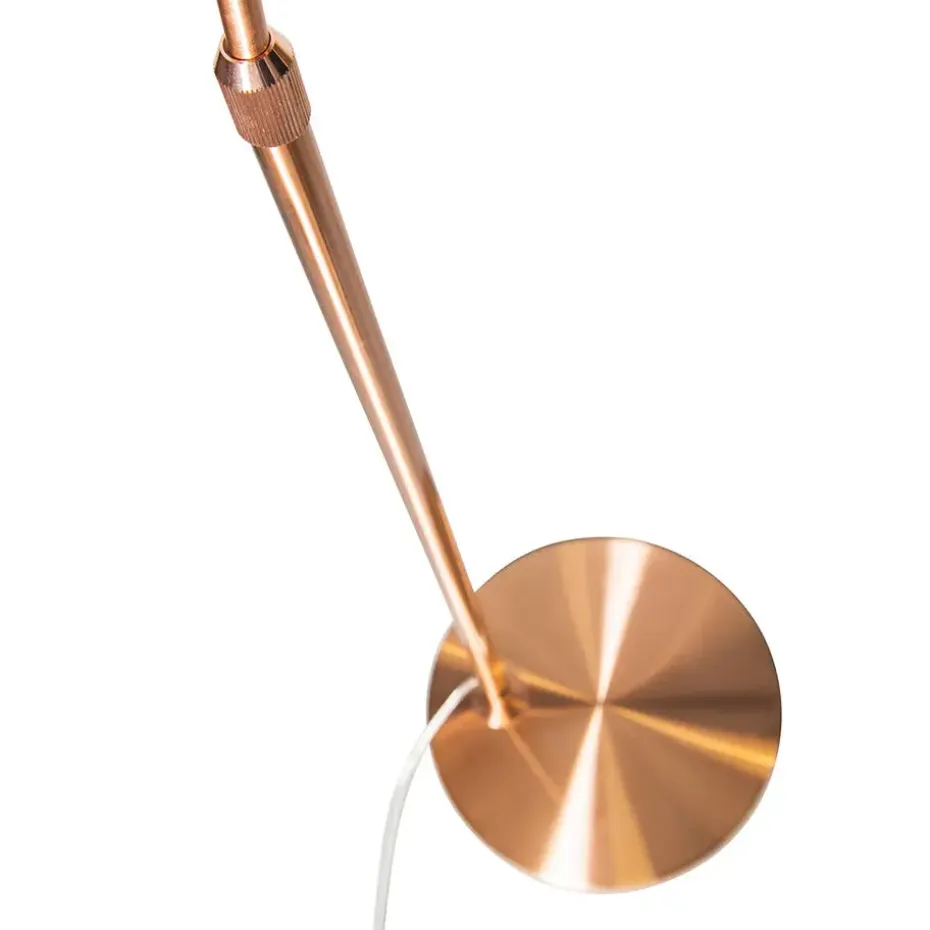 Qazqa booglampen arc-basic bruin e27