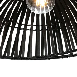 Qazqa booglampen pua zwart e27