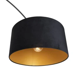 Qazqa booglampen xxl zwart e27