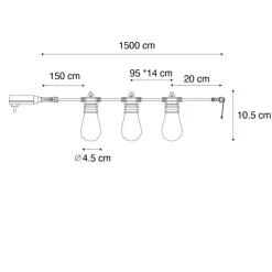 Qazqa buitenlampen chill zwart geïntegreerde led