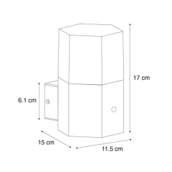 Qazqa buitenlampen met sensor denmark zwart e27