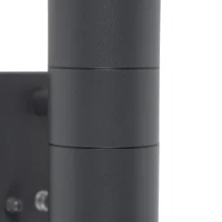 Qazqa buitenlampen met sensor duo grijs gu10