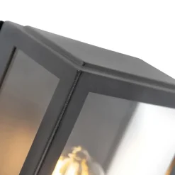 Qazqa buitenlampen met sensor rotterdam zwart e27