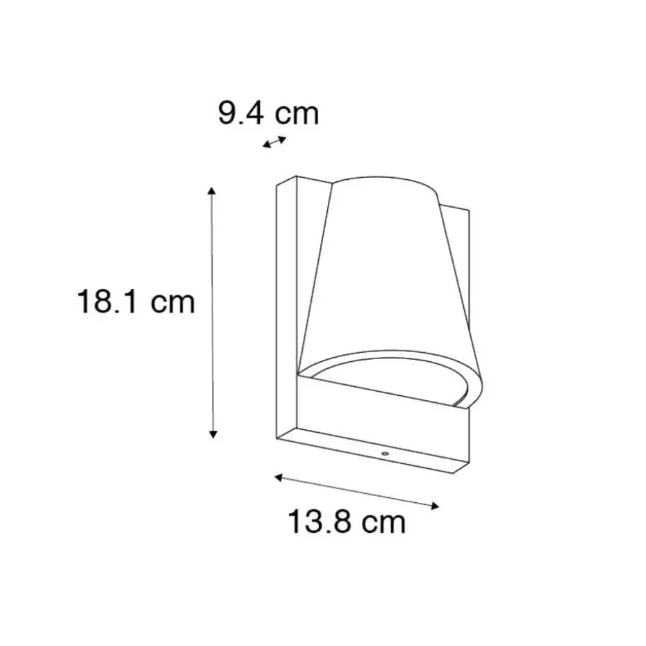 Qazqa buitenlampen met sensor femke zwart gu10