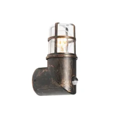 Qazqa buitenlampen met sensor kiki goudkleurig e27