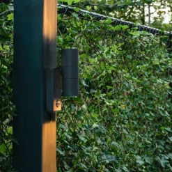 Qazqa buitenlampen met sensor duo grijs gu10