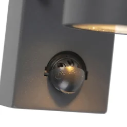 Qazqa buitenlampen met sensor duo grijs gu10