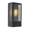 Qazqa buitenlampen met sensor rotterdam zwart e27