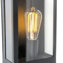 Qazqa buitenlampen met sensor rotterdam zwart e27