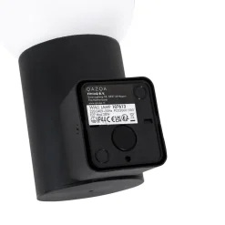 Qazqa buitenlampen met sensor huma zwart e27