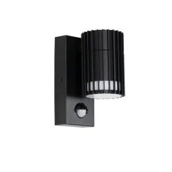 Qazqa buitenlampen met sensor boris zwart gu10