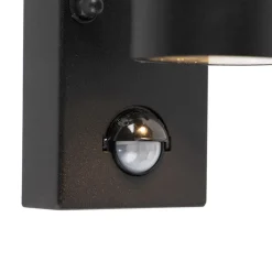 Qazqa buitenlampen met sensor solo zwart gu10
