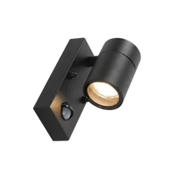 Qazqa buitenlampen met sensor solo zwart gu10