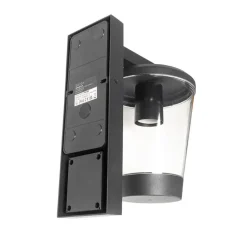 Qazqa buitenlampen met sensor joren zwart e27