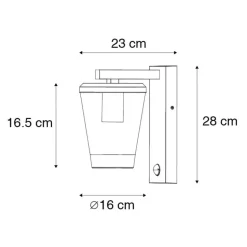Qazqa buitenlampen met sensor joren zwart e27