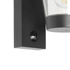 Qazqa buitenlampen met sensor joren zwart e27