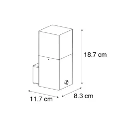 Qazqa buitenlampen met sensor denmark zwart e27