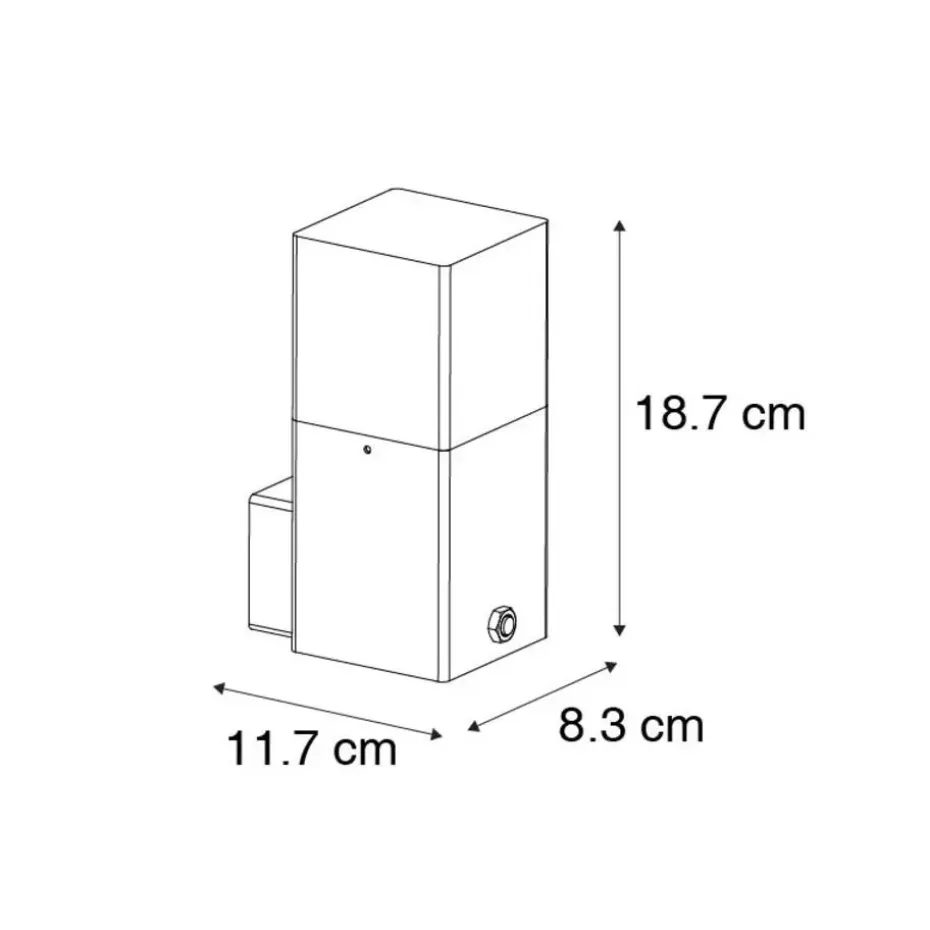 Qazqa buitenlampen met sensor denmark zwart e27
