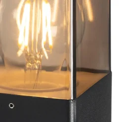 Qazqa buitenlampen met sensor denmark zwart e27