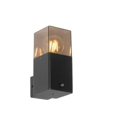 Qazqa buitenlampen met sensor denmark zwart e27