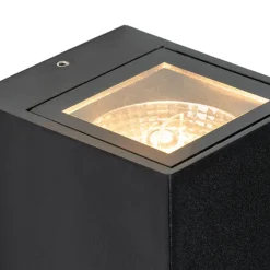 Qazqa buitenlampen met sensor baleno zwart gu10