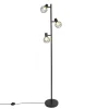 QAZQA Design vloerlamp zwart 3-lichts verstelbaar - Mesh - Zwart