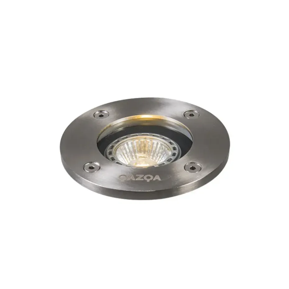 Qazqa grondspots basic zilverkleurig gu10