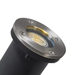 Qazqa grondspots basic zilverkleurig gu10