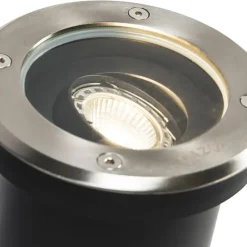 Qazqa grondspots delux zilverkleurig gu10