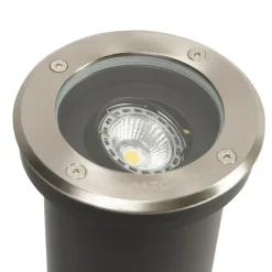 Qazqa grondspots delux zilverkleurig gu10