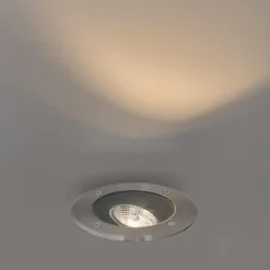 Qazqa grondspots delux zilverkleurig gu10