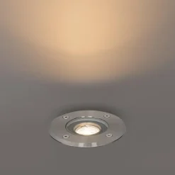 Qazqa grondspots delux zilverkleurig gu10