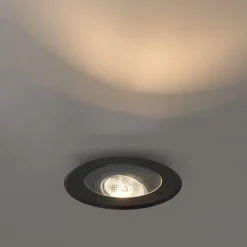 Qazqa grondspots delux zwart gu10