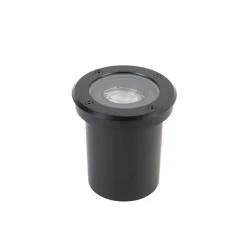 Qazqa grondspots delux zwart gu10