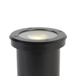 Qazqa grondspots delux zwart gu10