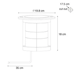 Qazqa grondspots tribus zilverkleurig gu10