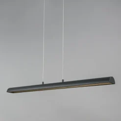 Qazqa hanglampen balo zwart geïntegreerde led