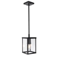 Qazqa hanglampen buiten charlois zwart e27