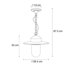 Qazqa hanglampen buiten kansas groen e27