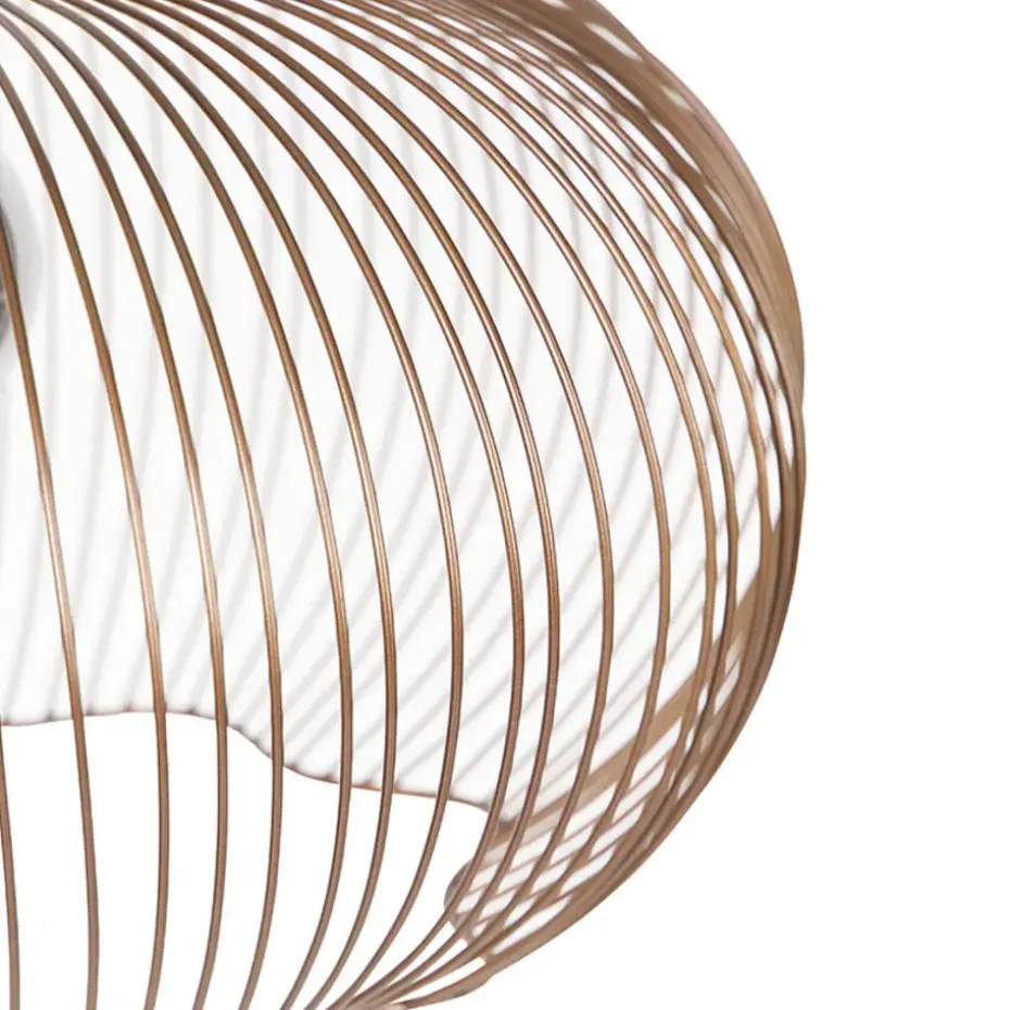 Qazqa hanglampen finn bruin e27