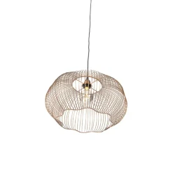 Qazqa hanglampen finn bruin e27