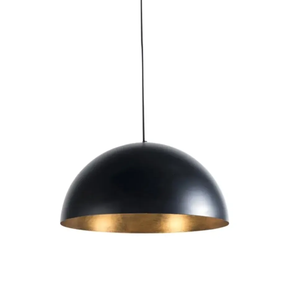 Qazqa hanglampen magna zwart e27