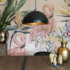 Qazqa hanglampen magna zwart e27