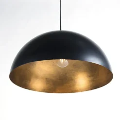 Qazqa hanglampen magna zwart e27