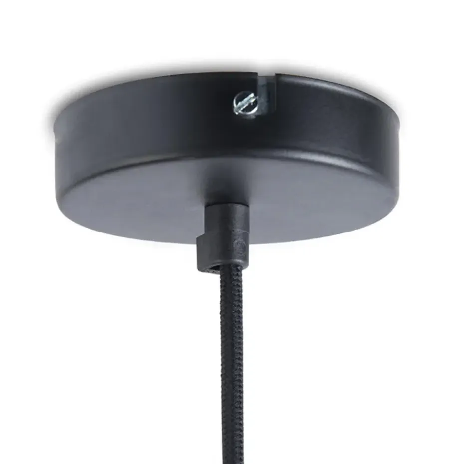 Qazqa hanglampen magna zwart e27