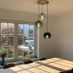 Qazqa hanglampen pallon goudkleurig e27