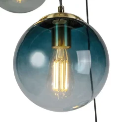 Qazqa hanglampen pallon goudkleurig e27