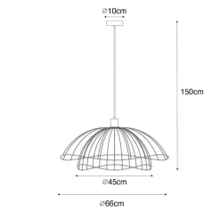 Qazqa hanglampen pua bruin e27